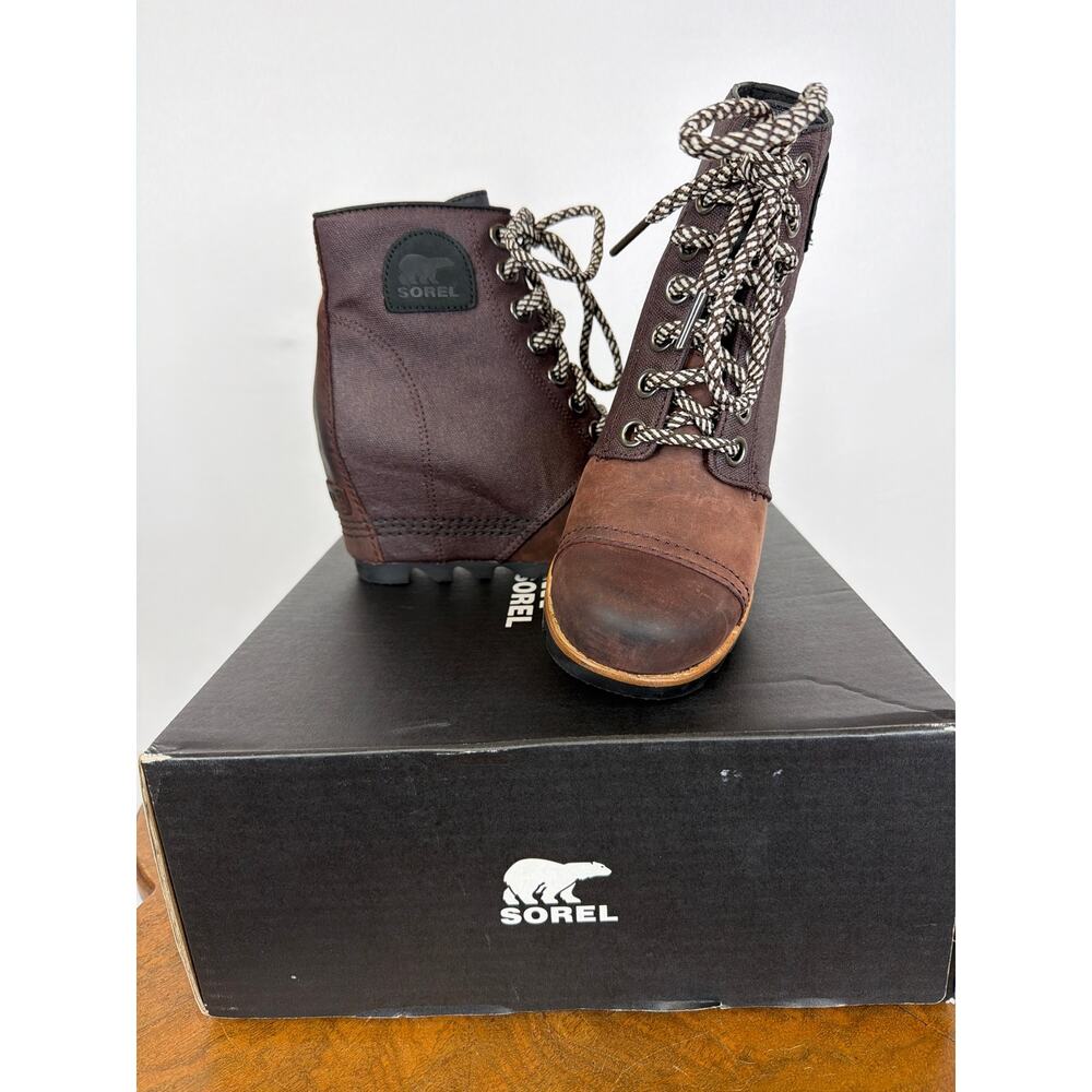 NIB Sorel "PDX" Wedge Waterproof Hiker Boots Brown Women's Size 7